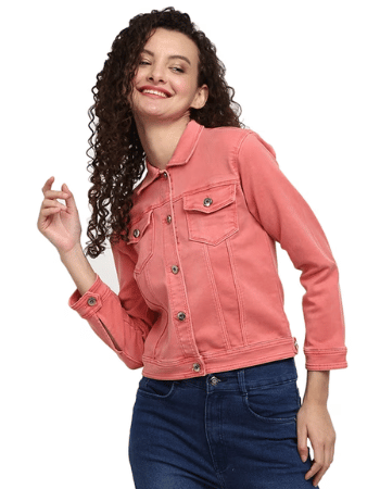 Pink Denim Jacket