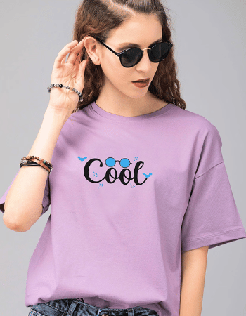 Purple Cotton Regular Tshirt