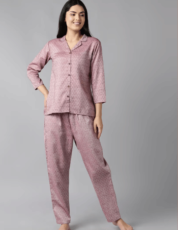 Women Printed Cotton Nightsuit Set